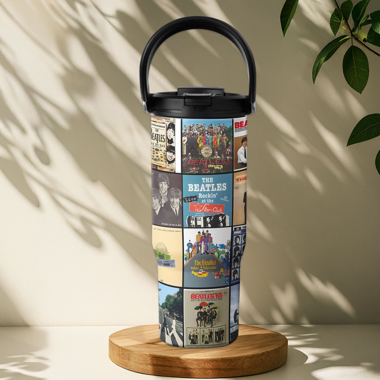 The Beatles Album Collage Tumbler – A Timeless Tribute to Musical History