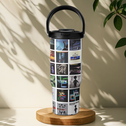 Depeche Mode Album Collage Tumbler – Dark Synth Nostalgia Tribute