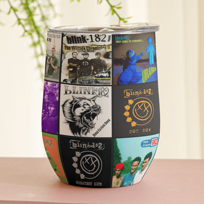 blink-182 Album Collage Tumbler – Pop Punk Nostalgia of Youth