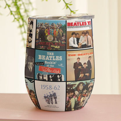 The Beatles Album Collage Tumbler – A Timeless Tribute to Musical History