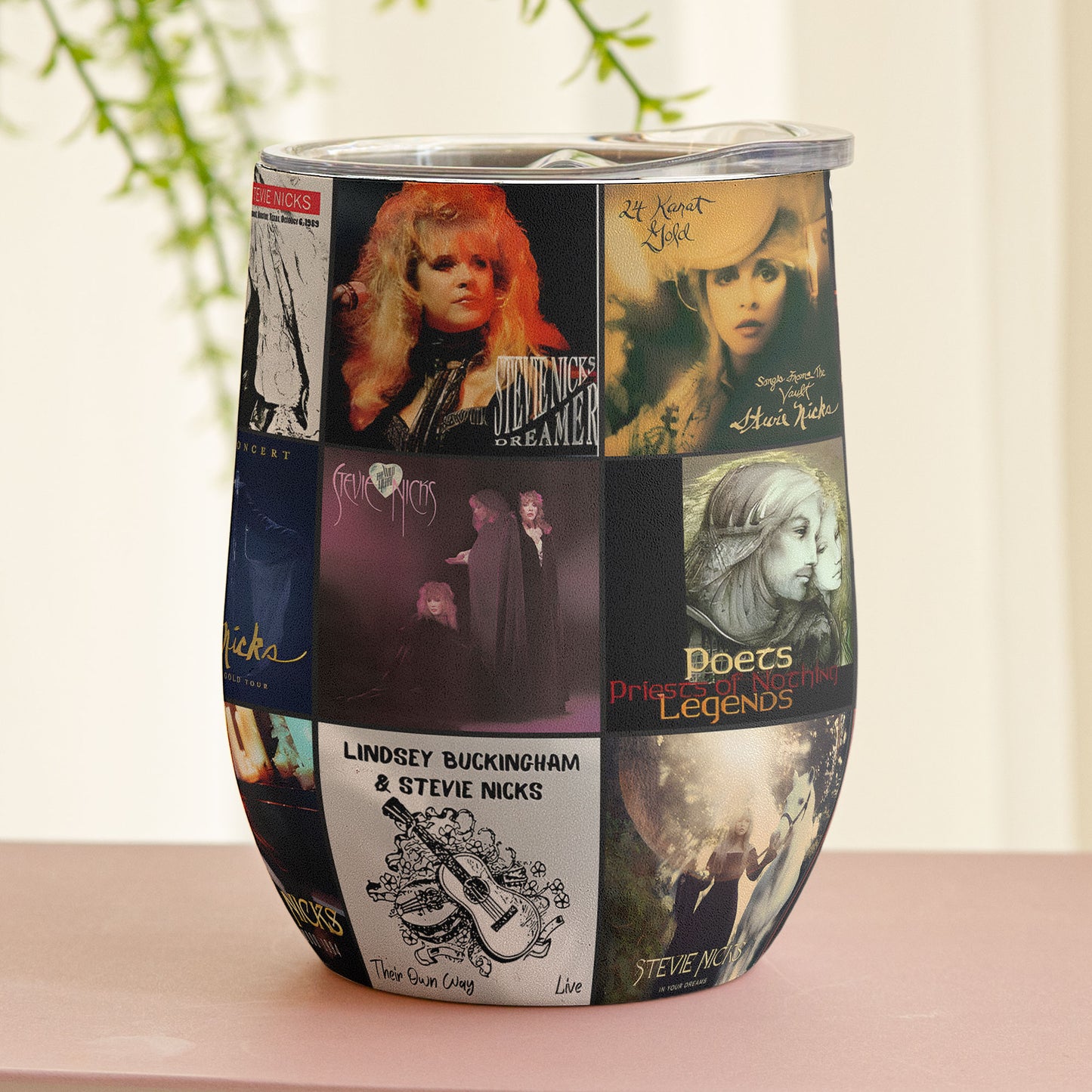 Stevie Nicks Album Collage Tumbler – A Mystical Rock Nostalgia Tribute
