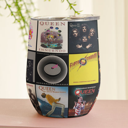 Queen Album Collage Tumbler – A Legendary Rock Nostalgia Tribute