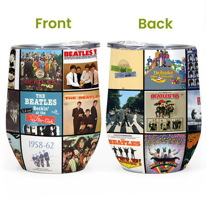 The Beatles Album Collage Tumbler – A Timeless Tribute to Musical History