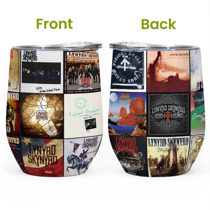 Lynyrd Skynyrd Album Collage Tumbler – A Southern Rock Nostalgia Tribute