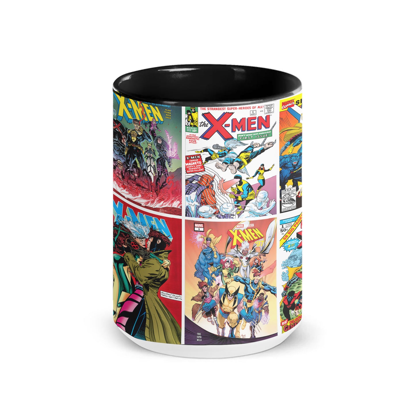 🦸‍♂️ Superman Comic Covers Accent Mug – Classic DC Comics Coffee Mug