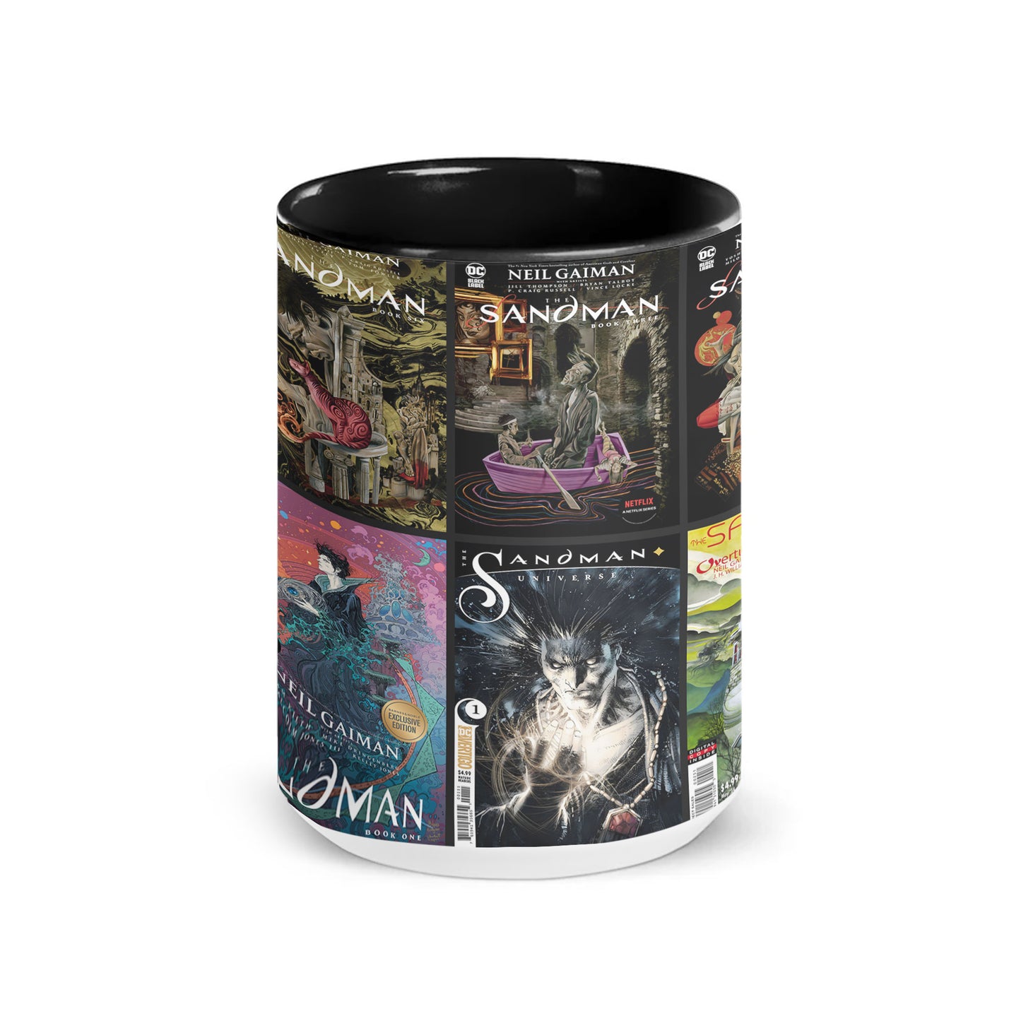 The Sandman Comic Mug – Neil Gaiman Graphic Novel Coffee Mug with Black Handle