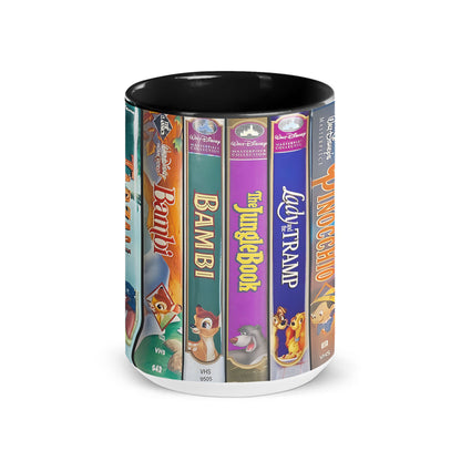Disney Classic VHS Collection Mug – Vintage Cartoon Movie Spine Coffee Cup