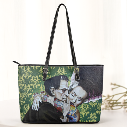 Gothic Romance Leather Handbag – Frankenstein & Bride