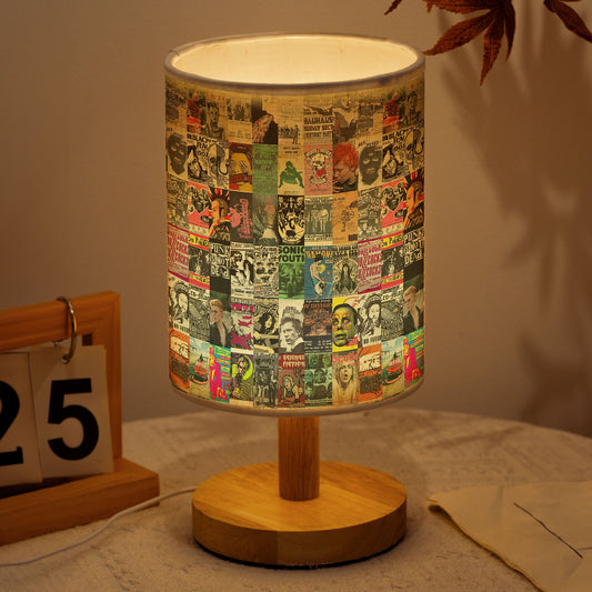 Vintage Punk Rock Poster Table Lamp – Retro Music Inspired Home Decor