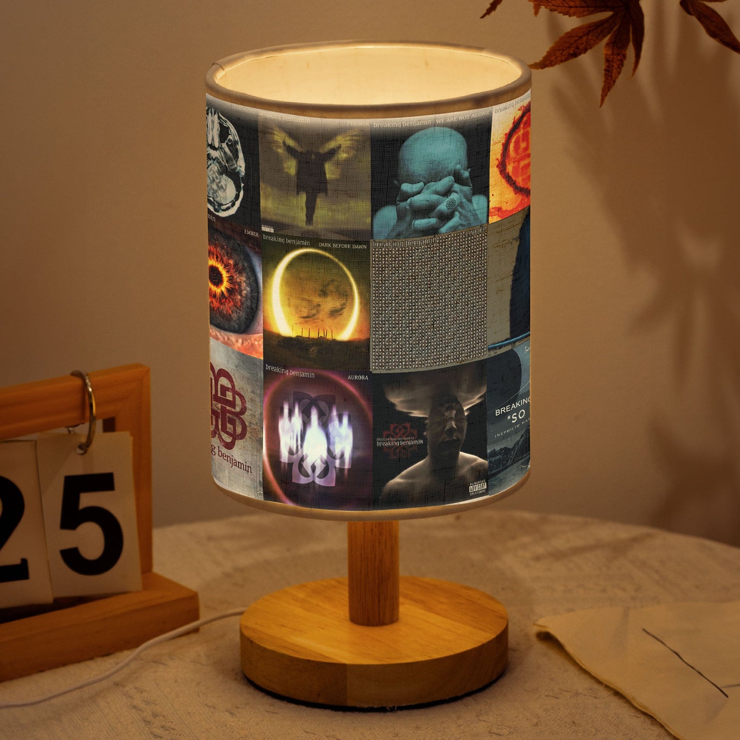 Breaking Benjamin Albums Fabric Lamp – A Glow of Dark Serenity