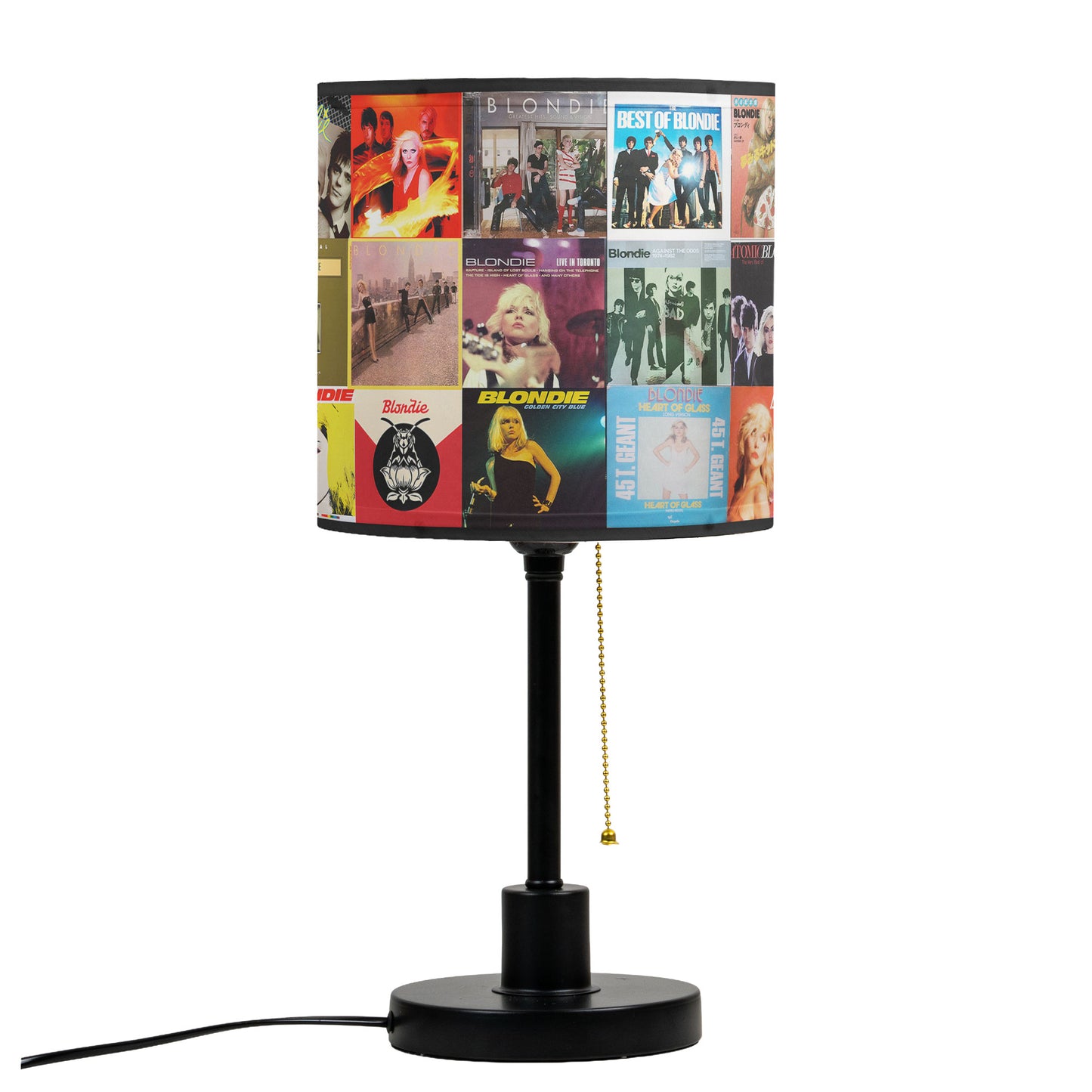 Blondie Table Lamp – Retro New Wave Album Cover Collage Decor