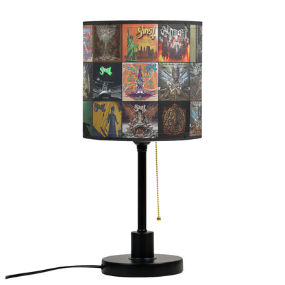 Ghost Table Lamp – Cylinder & Pyramid Design Occult Rock Decor
