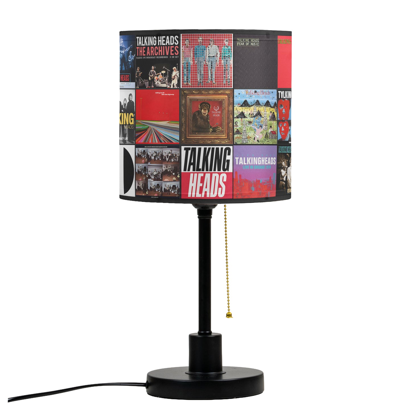 Talking Heads Table Lamp – Cylinder & Pyramid Design Music Decor
