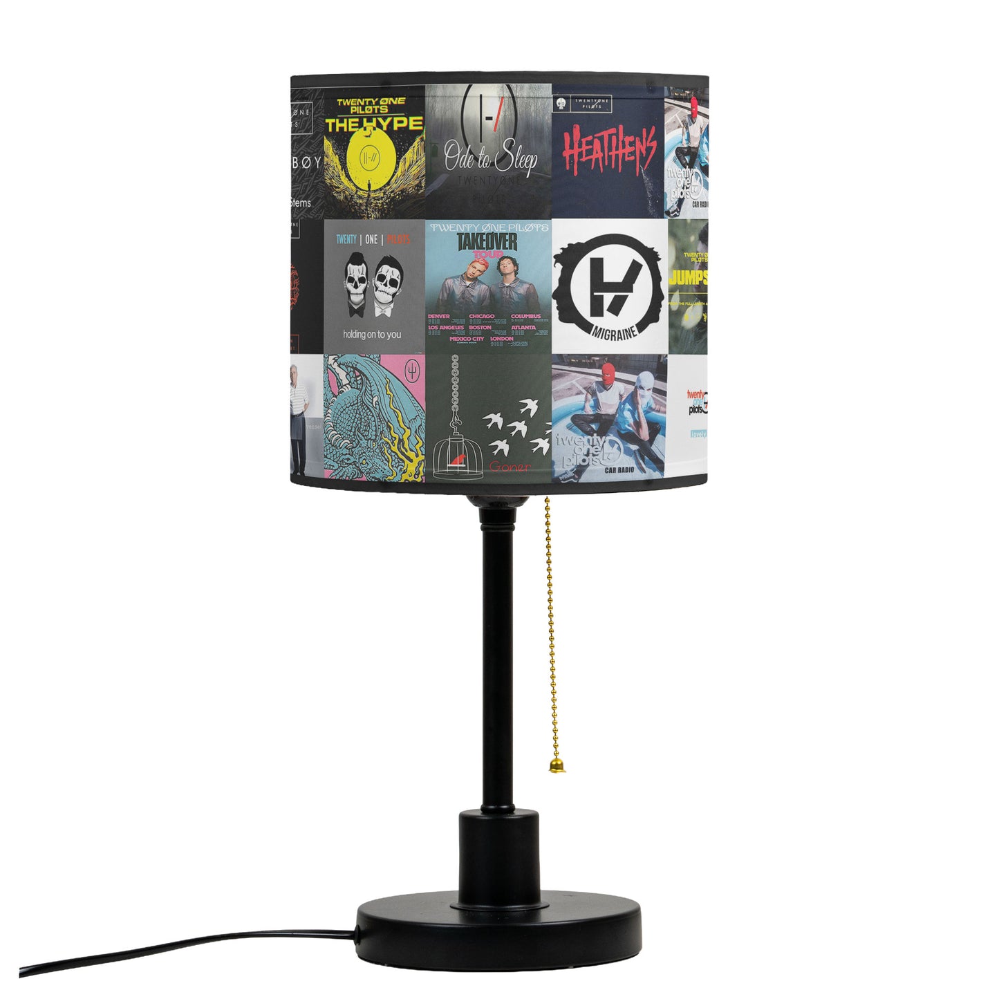 Twenty One Pilots Table Lamp – Cylinder & Pyramid Design Music Decor