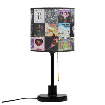 Deep Purple Table Lamp – Cylinder & Pyramid Design Music Decor