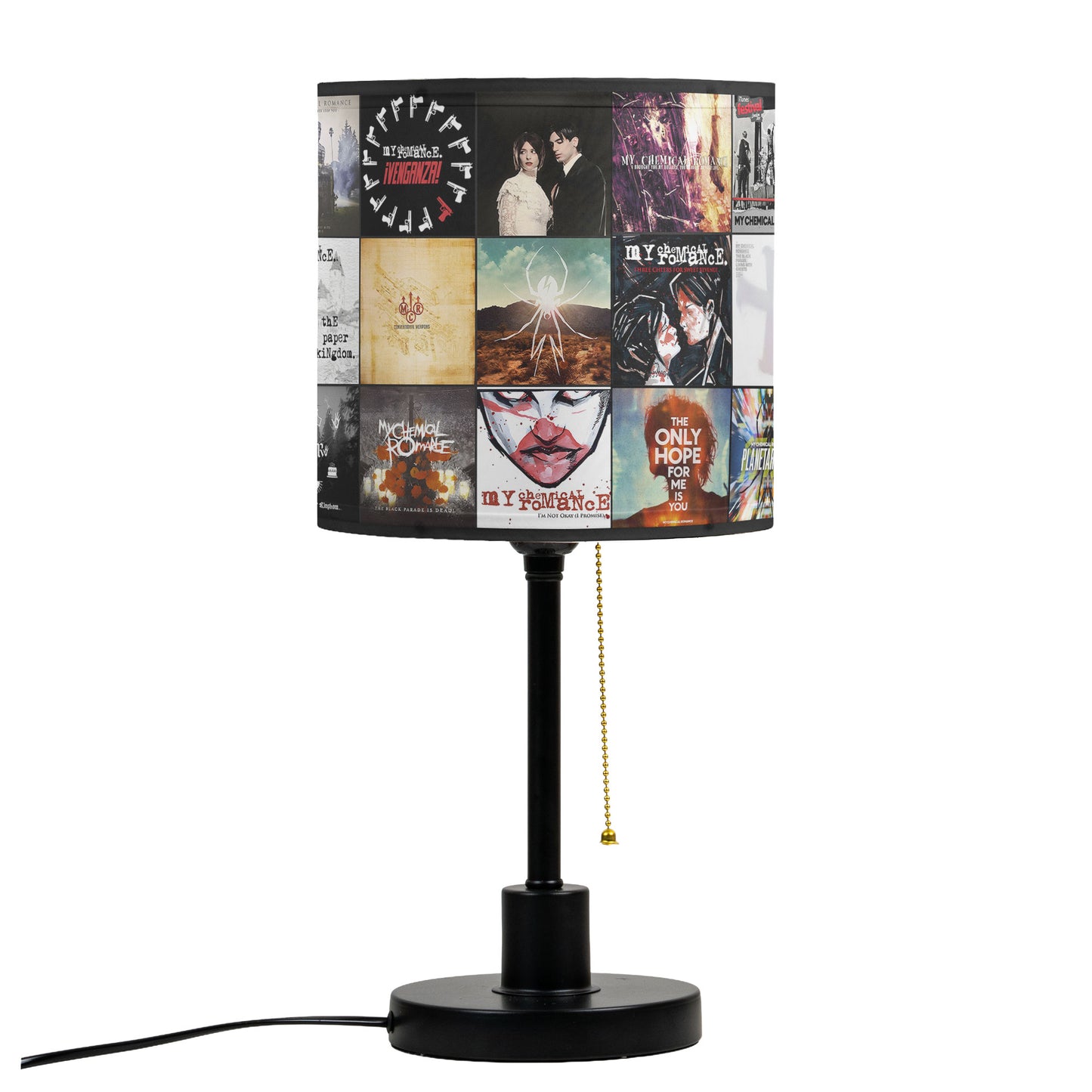 My Chemical Romance Table Lamp – Cylinder & Pyramid Design Music Decor