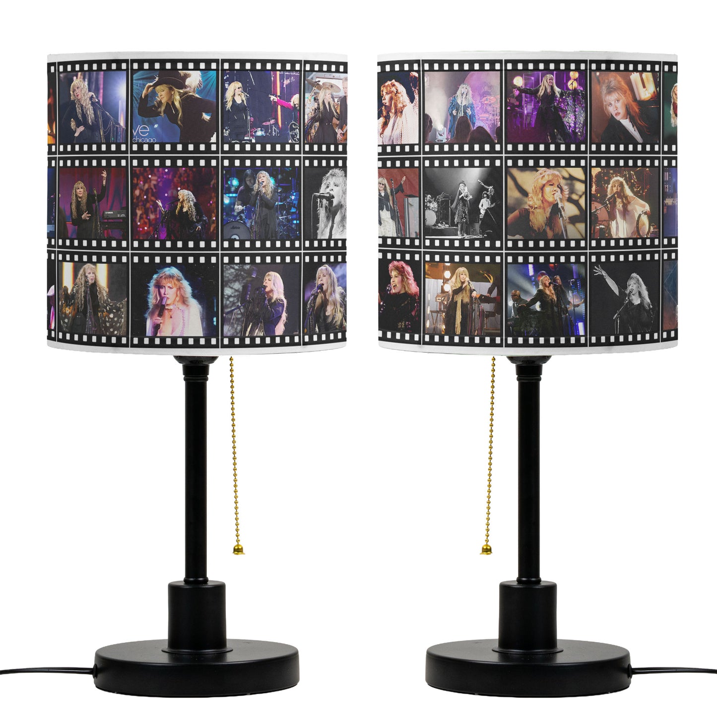 Stevie Nicks Table Lamp – Live Concert Filmstrip Collage Rock Legend Fan Decor