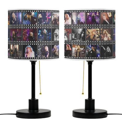 Stevie Nicks Table Lamp – Live Concert Filmstrip Collage Rock Legend Fan Decor