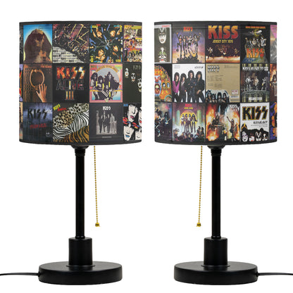 KISS Table Lamp – Classic Album Cover Collage Rock Band Fan Decor