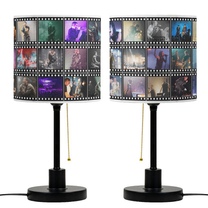 Nine Inch Nails Table Lamp – Live Concert Filmstrip Collage Industrial Rock Fan Decor