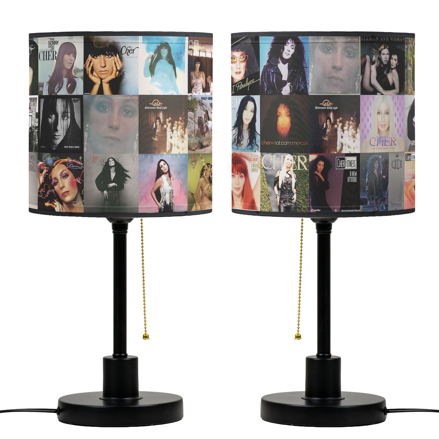Cher Table Lamp – Cylinder & Pyramid Design Music Decor