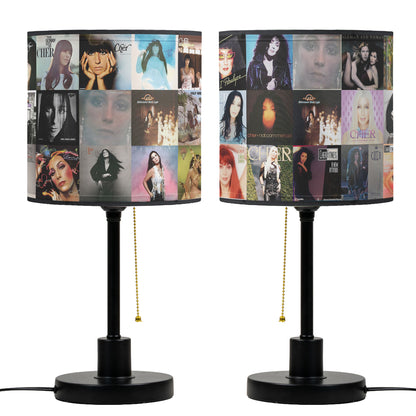 Cher Table Lamp – Cylinder & Pyramid Design Music Decor