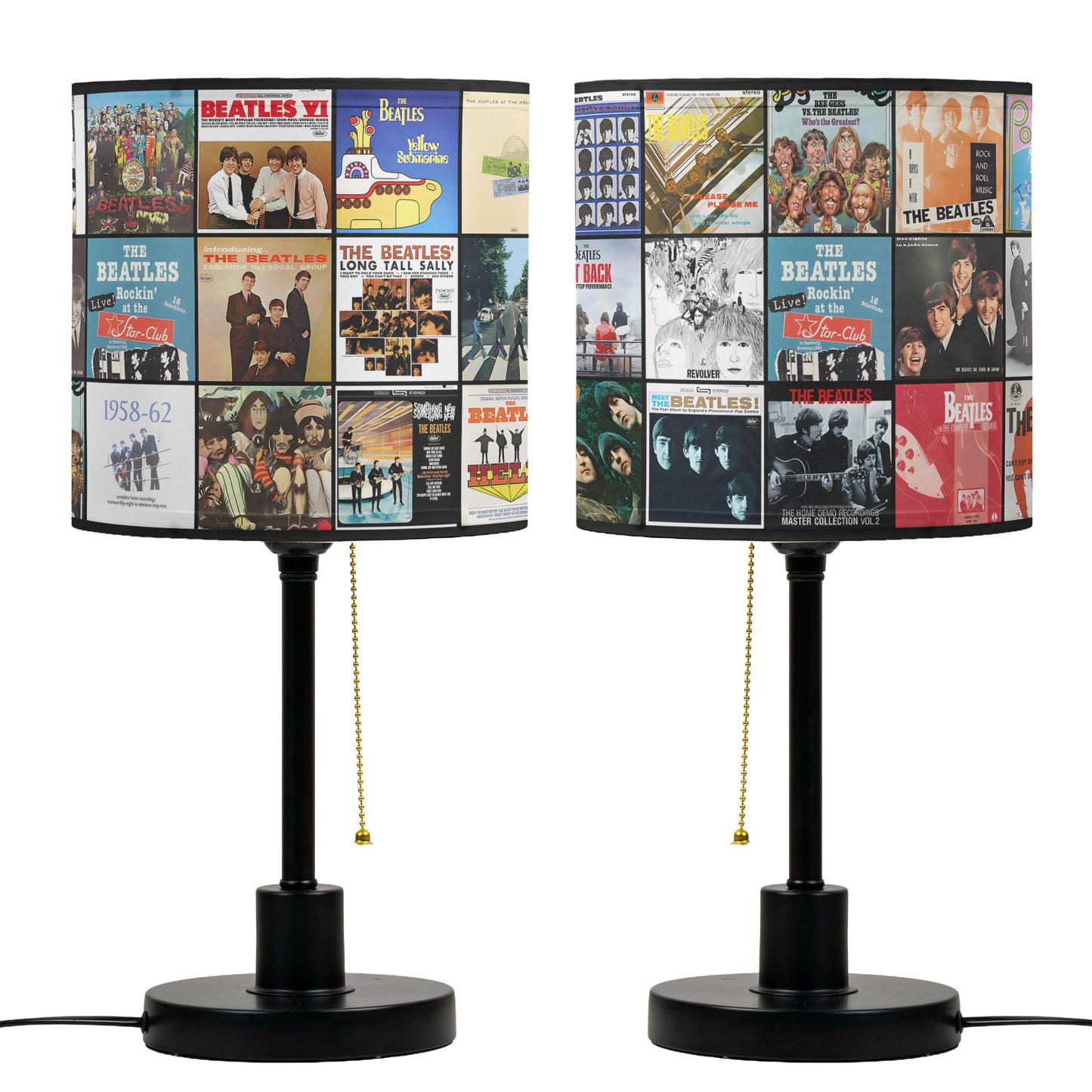 The Beatles Table Lamp – Cylinder & Pyramid Design Music Decor