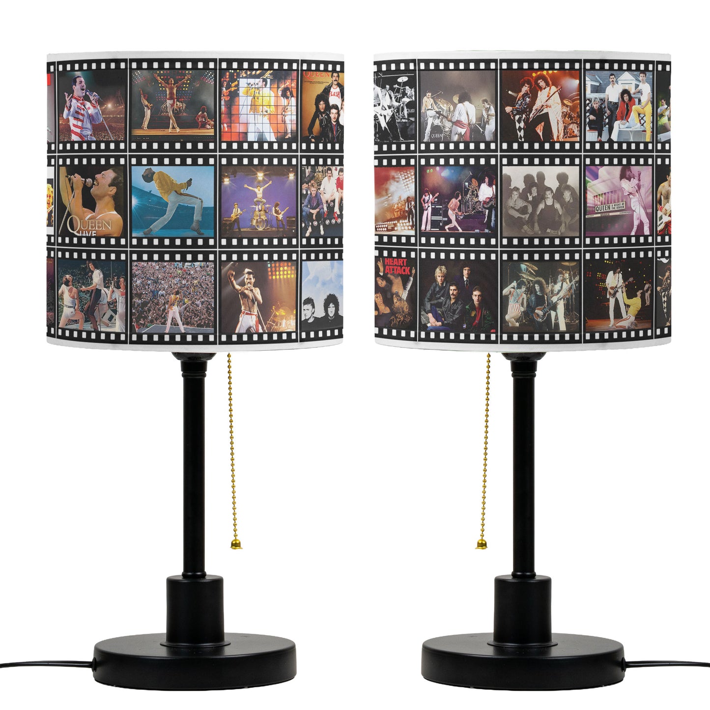 Queen Table Lamp – Legendary Concert Filmstrip Collage Classic Rock Fan Decor