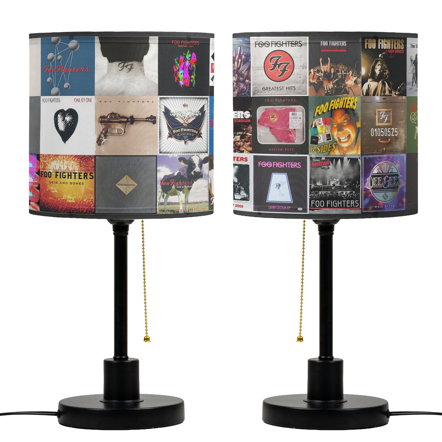 Foo Fighters Table Lamp – Cylinder & Pyramid Design Music Decor