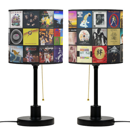 Queen Table Lamp – Cylinder & Pyramid Design Music Decor