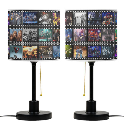 Rush Table Lamp – Legendary Concert Filmstrip Collage Progressive Rock Fan Decor