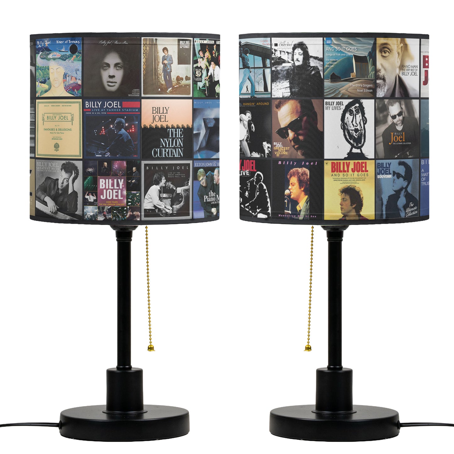 Billy Joel Table Lamp – Cylinder & Pyramid Design Music Decor
