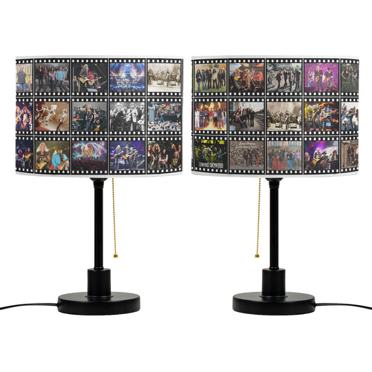 Lynyrd Skynyrd Table Lamp – Vintage Concert Filmstrip Collage Southern Rock Fan Decor