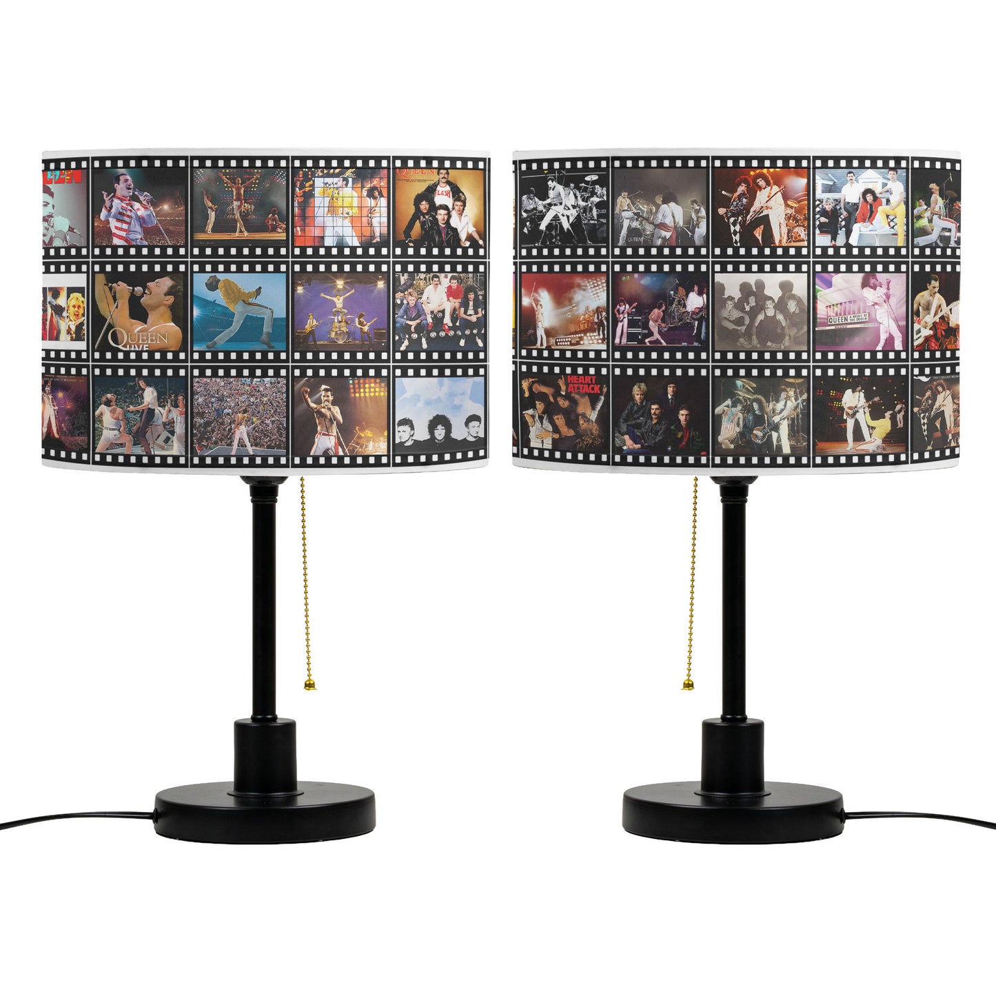 Queen Table Lamp – Legendary Concert Filmstrip Collage Classic Rock Fan Decor