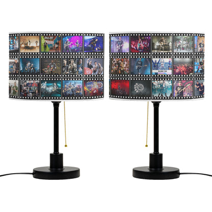 Blink-182 Table Lamp – Live Concert Filmstrip Collage Pop Punk Fan Decor