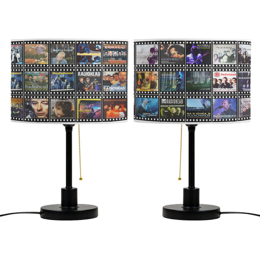 Radiohead Table Lamp – Vintage Album & Concert Filmstrip Indie Rock Fan Decor