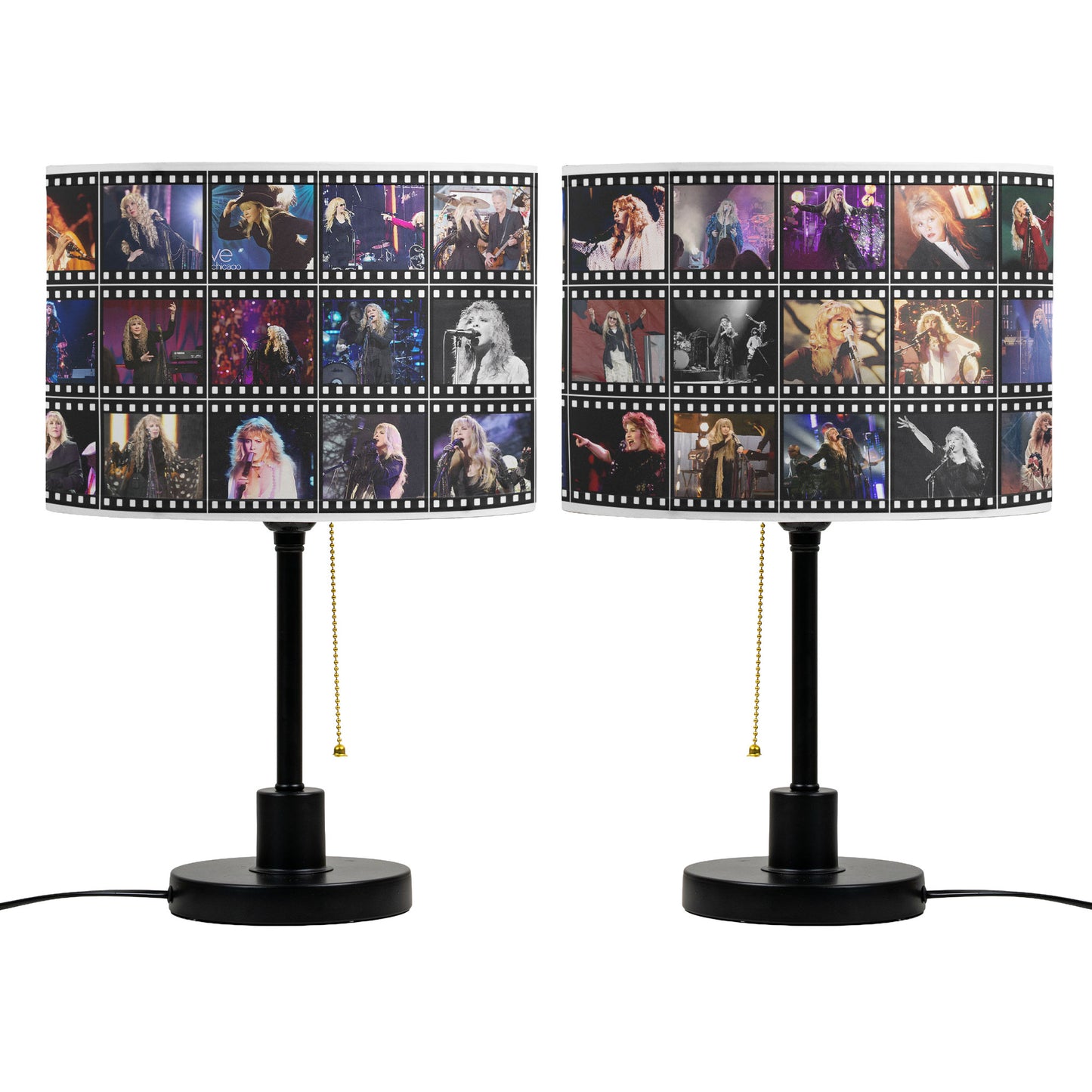 Stevie Nicks Table Lamp – Live Concert Filmstrip Collage Rock Legend Fan Decor
