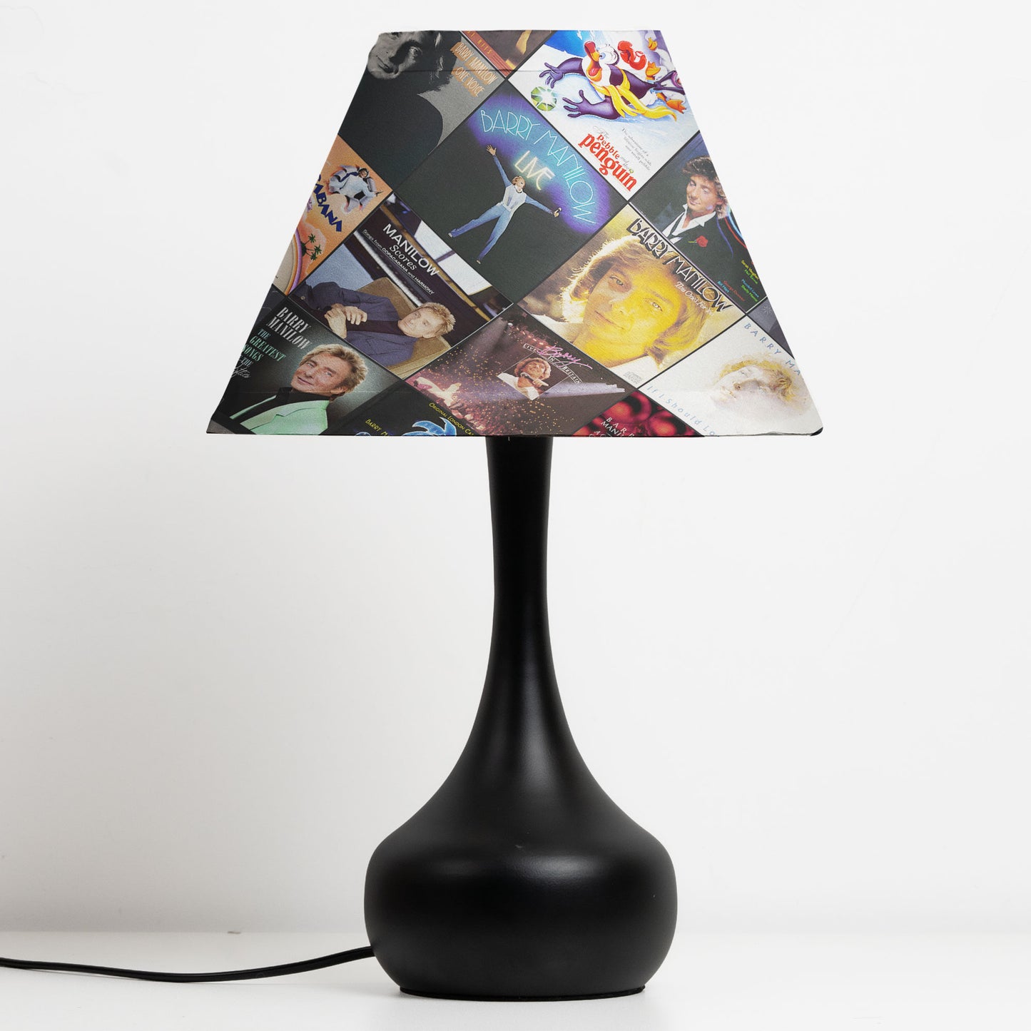 Barry Manilow Table Lamp – Cylinder & Pyramid Design Music Decor