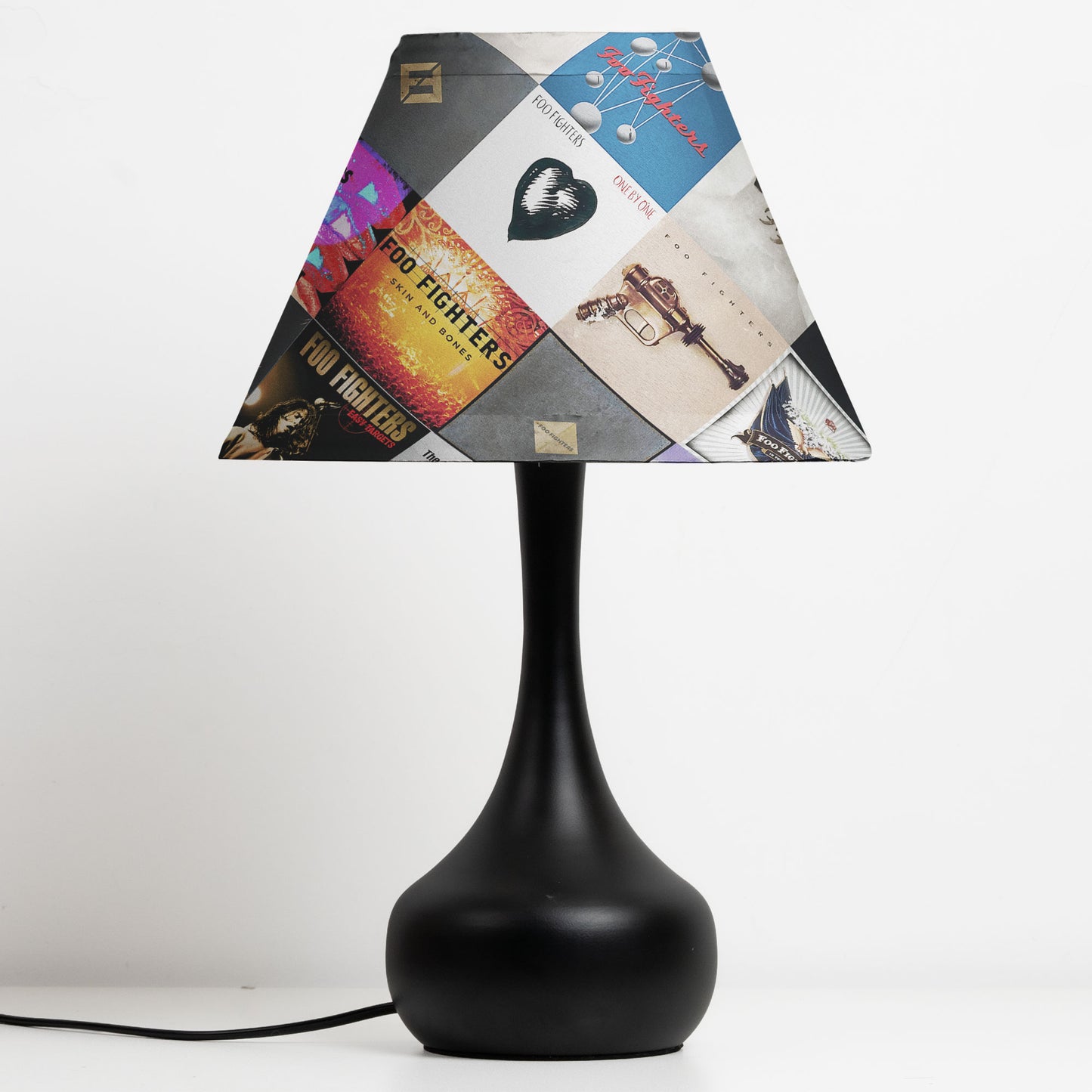 Foo Fighters Table Lamp – Cylinder & Pyramid Design Music Decor