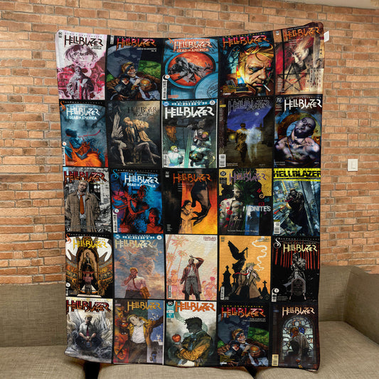 Hellblazer Comic Sherpa Blanket – John Constantine Dark Fantasy Throw Blanket for Cozy Home Decor