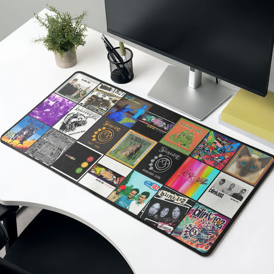 Blink-182 Art Print Music Desk Mat – Non-slip Home Office Gift Keyboard Pad Birthday Gift For Music Lovers