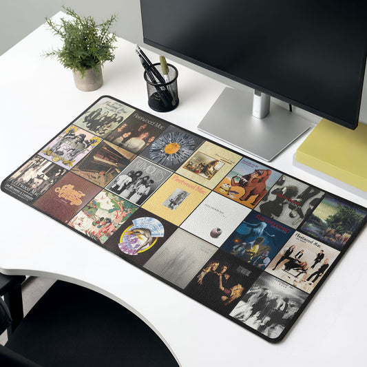 Fleetwood Mac Band Album Collage Print Desk Mat – Non-slip Office Gift Keyboard Pad Birthday Gift For Music Lovers