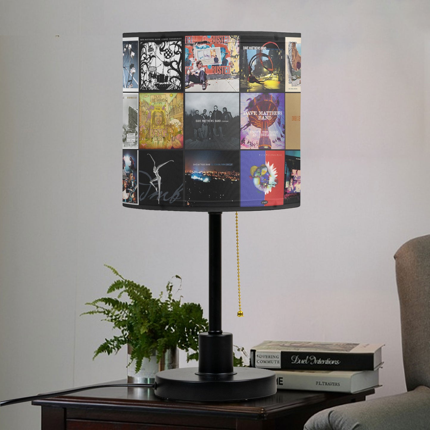 Dave Matthews Band Table Lamp – Cylinder & Pyramid Design Music Decor