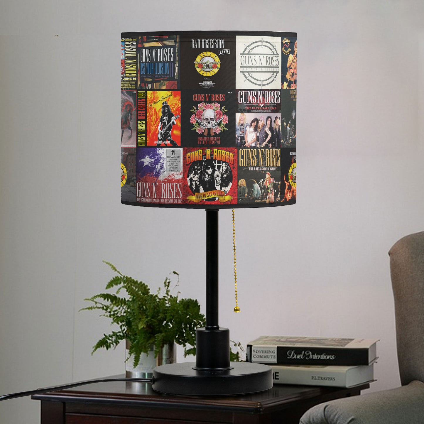 Guns N' Roses Table Lamp – Classic Album Cover Collage Rock Fan Decor
