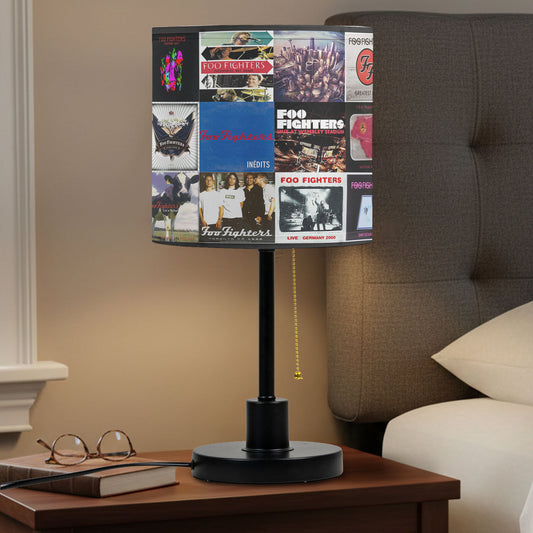 Foo Fighters Table Lamp – Cylinder & Pyramid Design Music Decor