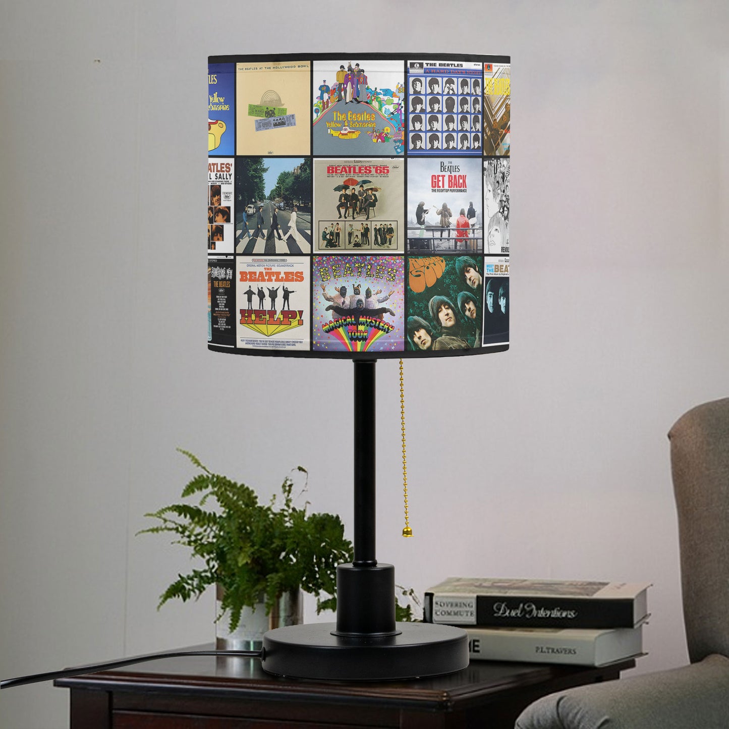 The Beatles Table Lamp – Cylinder & Pyramid Design Music Decor
