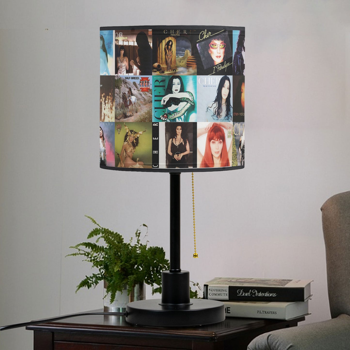 Cher Table Lamp – Cylinder & Pyramid Design Music Decor