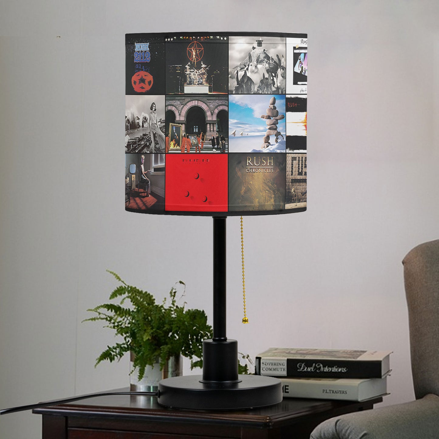 Rush Table Lamp – Cylinder & Pyramid Design Music Decor