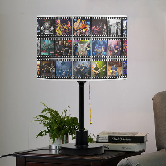 Rush Table Lamp – Legendary Concert Filmstrip Collage Progressive Rock Fan Decor