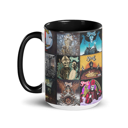 Ghost Band Accent Mug – Classic Album Cover Collage Gift for Metal Music Fans